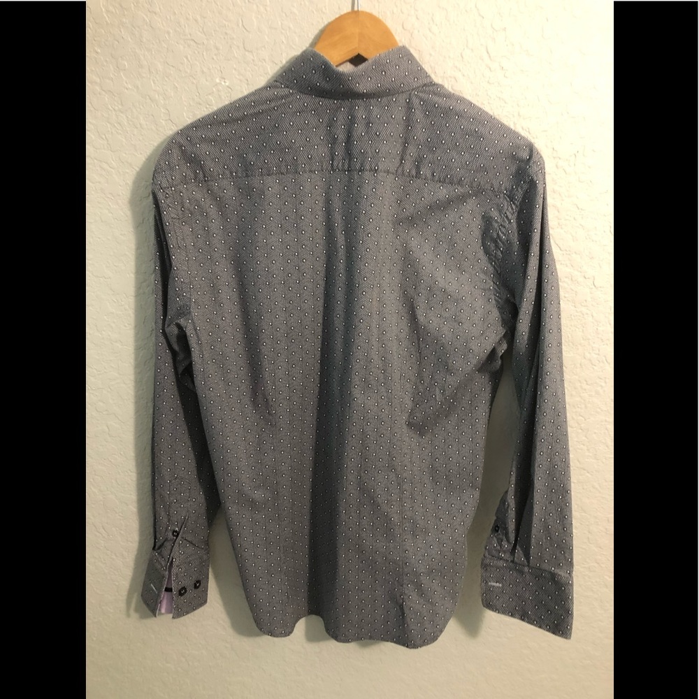 Men’s BESPOKE Gray Dress Shirt Size Large EUC - Picture 7 of 7